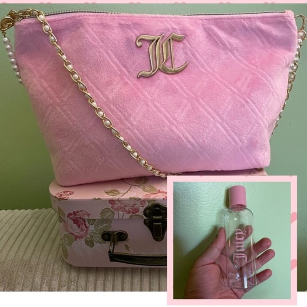 Brand new Pink Juicy Couture Makeup Bag & Water Bottle